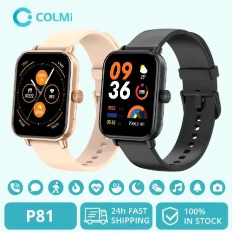 Жіночі смарт-годинники COLMI P81 gold стильні, дзвінки та месенджери, українське меню, додаток Colmi Fit - зображення 4