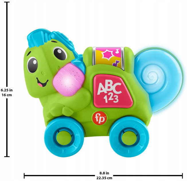 Інтеактивна іграшка для малюків Fisher-Price Link Squad Хамелеон Color Expert (0194735250035) - зображення 5