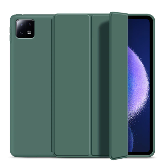 Чехол-книжка DK для Xiaomi Pad 6 / 6 Pro 11" | Эко-кожа силикон Smart Case (green) - Фото 2 Чехол-книжка DK для Xiaomi Pad 6 / 6 Pro 11" | Эко-кожа силикон Smart Case (green) - изображение 2