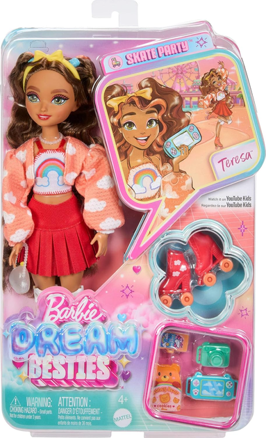 Лялька Barbie Dream Besties Модна лялька Тереза ​​на роликових ковзанах (0194735308361) - зображення 1