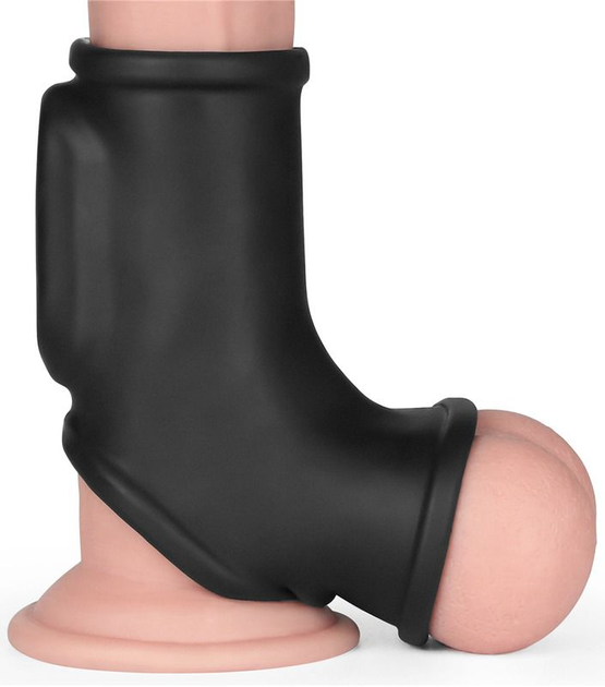 Насадка на пеніс з вібрацією Lovetoy Silk Knights Ring with Scrotum Sleeve (225280000000000000) - зображення 2
