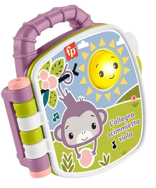 Książka muzyczna dla dzieci Fisher-Price Fioletowa Małpka JFN06 (0194735301805) - obraz 2