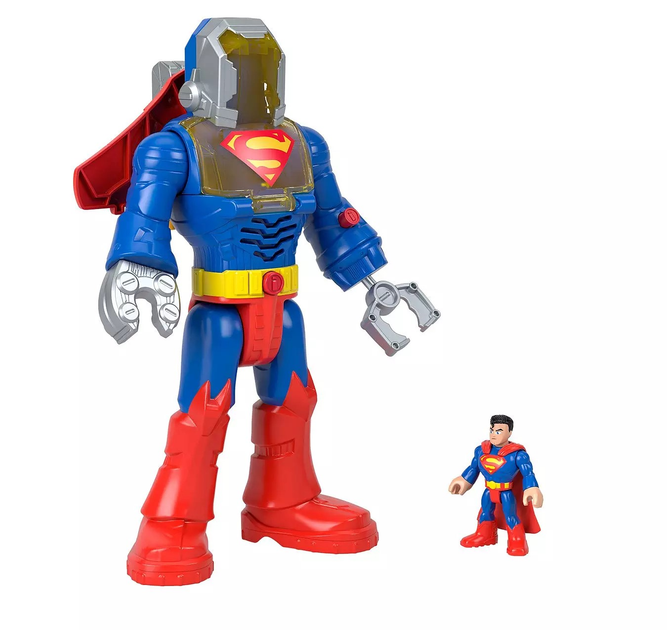 Figurka Fisher Price Imaginext DC Super Friends Interaktywny Egzorobot Superman JCT47 (0194735275939) - obraz 2