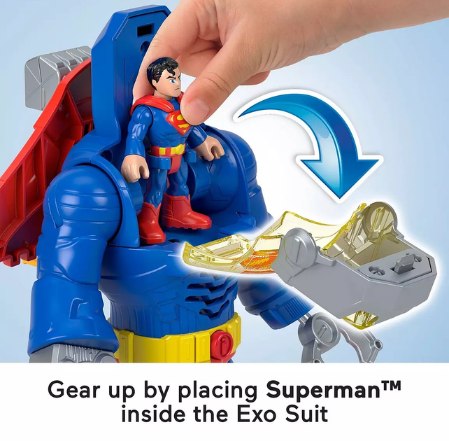 Фігурка Fisher Price Imaginext DC Super Friends Інтерактивний Екзоробот Superman JCT47 (0194735275939) - зображення 5