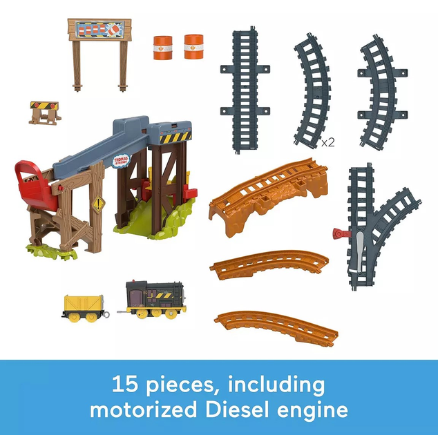 Ігровий набір Fisher-Price Thomas & Friends Diesel's Lift & Load Construction Set JBW20 (0194735265626) - зображення 7