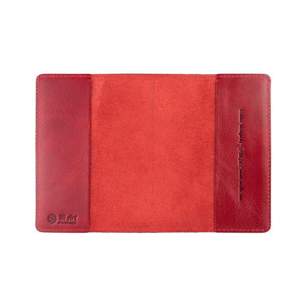 Красная кожаная обложка для паспорта HiArt PC-01-C19-1652-000 Crystal Red - изображение 4