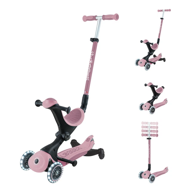 Самокат з сидінням 3 в 1 Globber GO-UP Deluxe Lights ECOlogic 360 Самокат з сидінням 3 в 1 Globber GO-UP Deluxe Lights ECOlogic 360