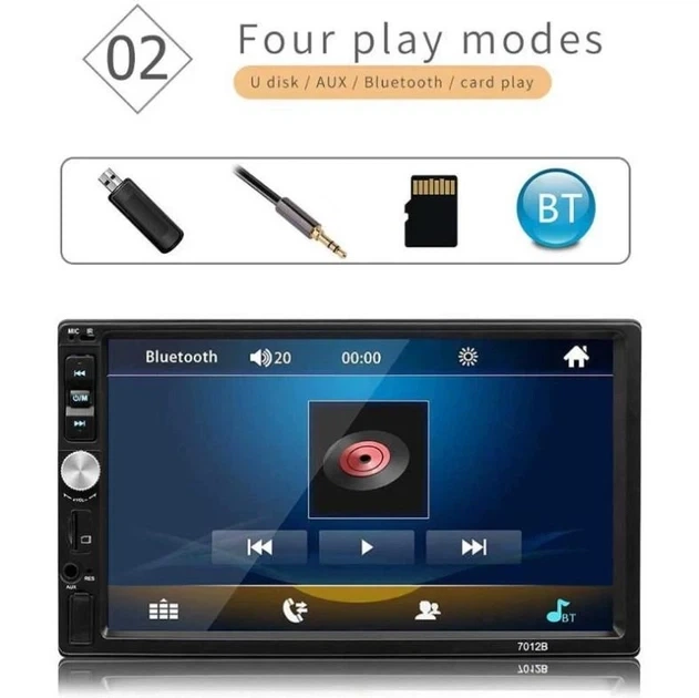 Автомагнитола 2Din MP5 7012B с Bluetooth и сенсорным экраном 7.0" 1080P 6804 - изображение 8