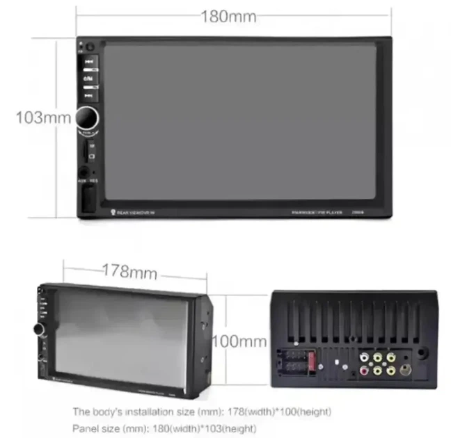 Автомагнитола 2Din 7010B MP5 Bluetooth сенсорным экраном 7.0" - изображение 7