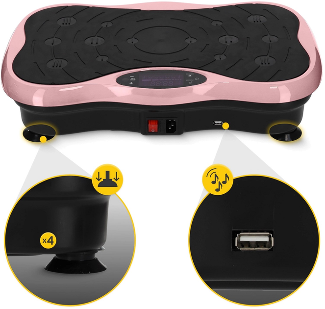 Вібраційна платформа 4FIZJO Black/Pink (VP03)  - зображення 7