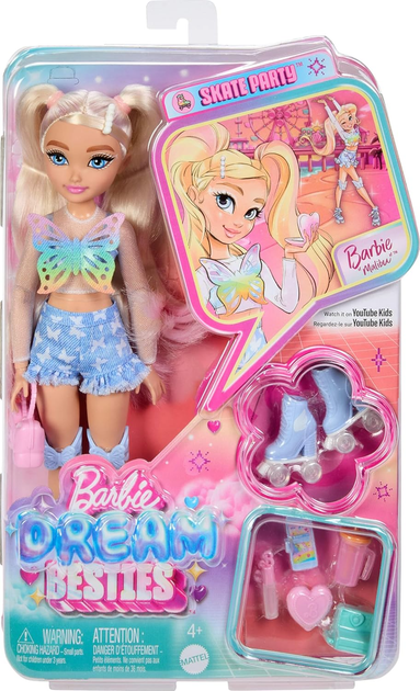 Лялька Barbie Dream Besties Malibu на роликових ковзанах (0194735308323) - зображення 1