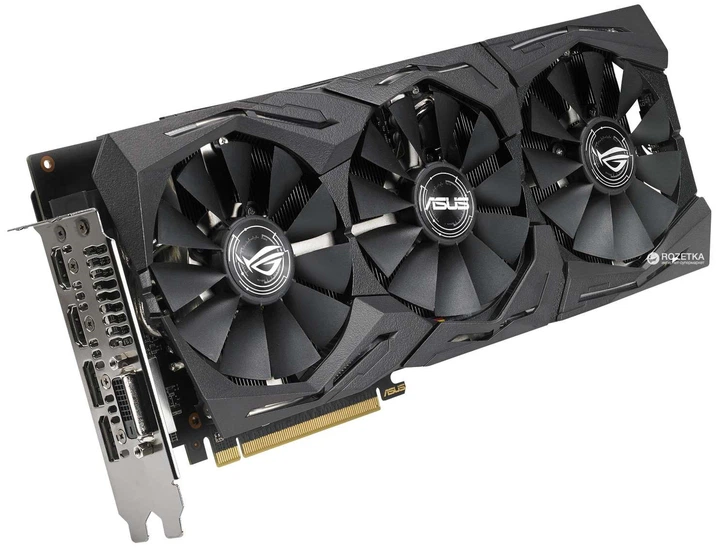 Видеокарта Asus PCI-Ex Radeon RX580 ROG Strix 8GB GDDR5 (256bit