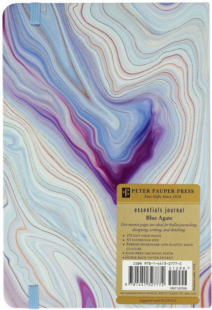 Notes Peter Pauper Press Niebieski Agat A5 w kropki 192 arkusze (9781441327772) - obraz 3