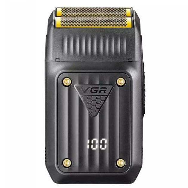 Аккумуляторная электробритва для бритья бороды и усов с USB VGR V-363 Pro Черный + Щеточка для чистки - изображение 3