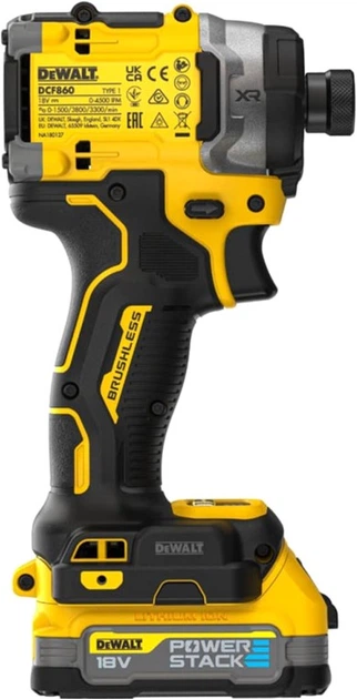 Шуруповерт ударный аккумуляторный бесщеточный DeWALT DCF860E2T - изображение 4