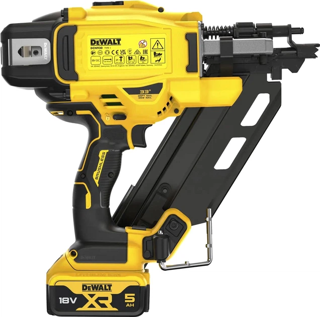 Аккумуляторный гвоздезабивной пистолет DeWALT DCN930P2 - Фото 4 Аккумуляторный гвоздезабивной пистолет DeWALT DCN930P2 - изображение 4