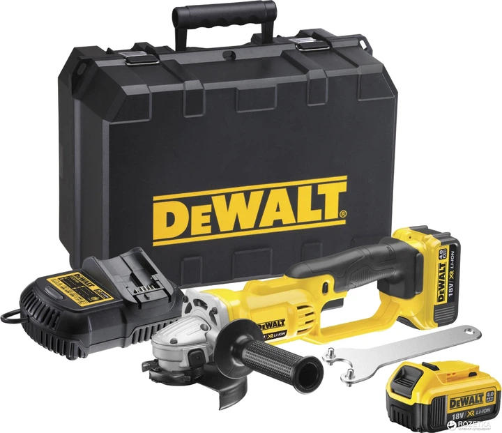 Аккумуляторная угловая шлифовальная машина DeWALT DCG412M2 - Фото 2 Аккумуляторная угловая шлифовальная машина DeWALT DCG412M2 - изображение 2