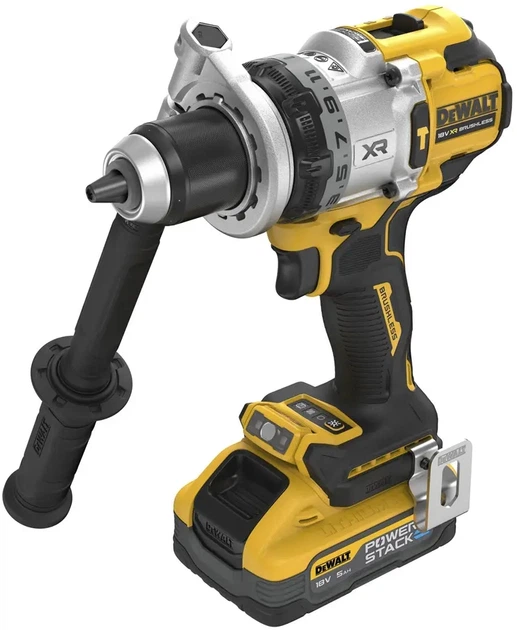 Дрель-шуруповерт ударный аккумуляторный бесщеточный DeWALT DCD1007H2T - изображение 2