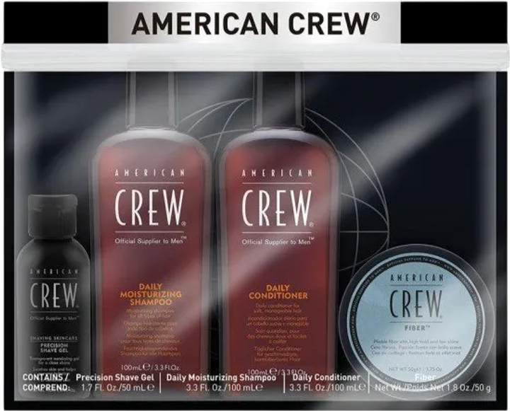 Zestaw American Crew Essentials Szampon 100 ml + Odżywka 100 ml + Żel do golenia 50 ml + Wosk 50 g (738678000762) - obraz 2