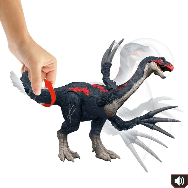 Фігурка Mattel Світ Юрського періоду Slash 'N Roar Теризинозавр 35 см (0194735270149) - зображення 4