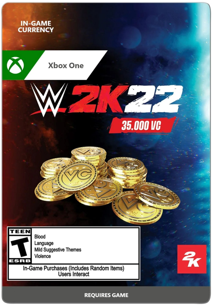 Карта поповнення Microsoft Xbox One WWE 2K22 200000 Virtual Currency Pack X1 ML (Електронний код) (7F6-00450) - зображення 1