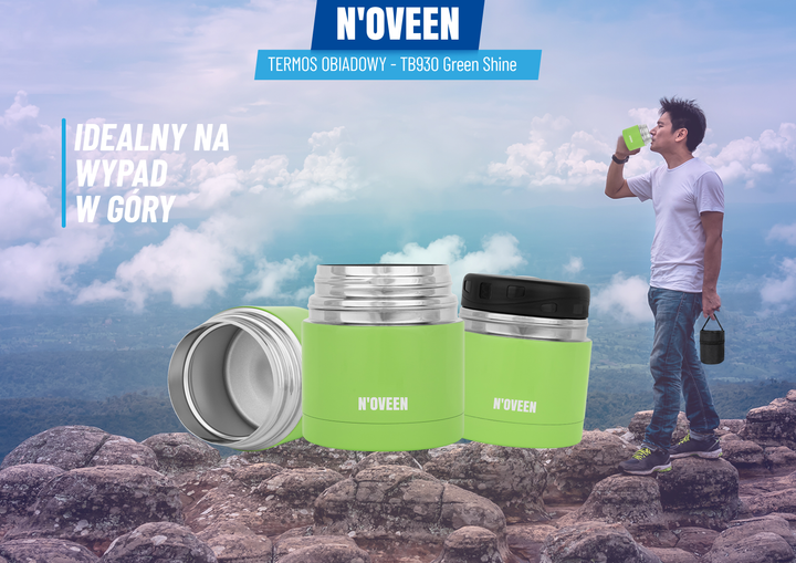 Термос обідній Noveen TB930 Зелений 470 мл (5902221622953) - зображення 9