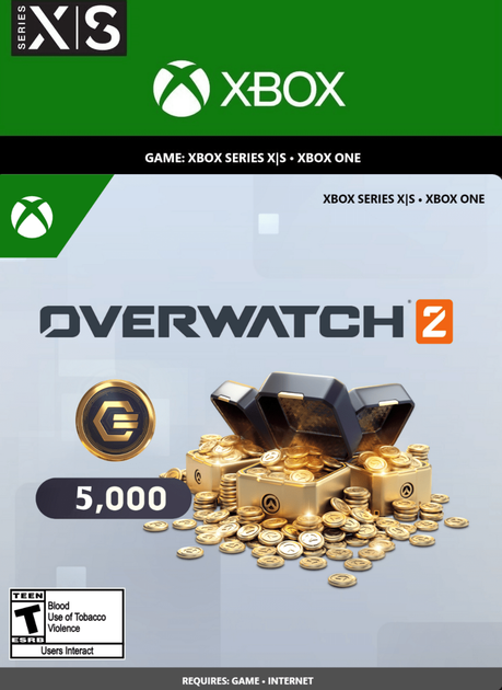 Карта поповнення Microsoft Xbox Series Overwatch 2 Coins 5000 XXS ML (Електронний код) (7F6-00490) - зображення 1