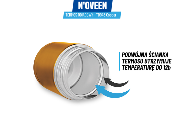 Termos obiadowy Noveen TB943 Miedziany 600 ml (TB943) - obraz 7