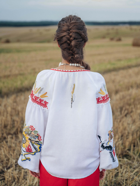 Вышиванка женская с узором Edelvika 143-24/00 XL Белая (2100000670260) - изображение 2