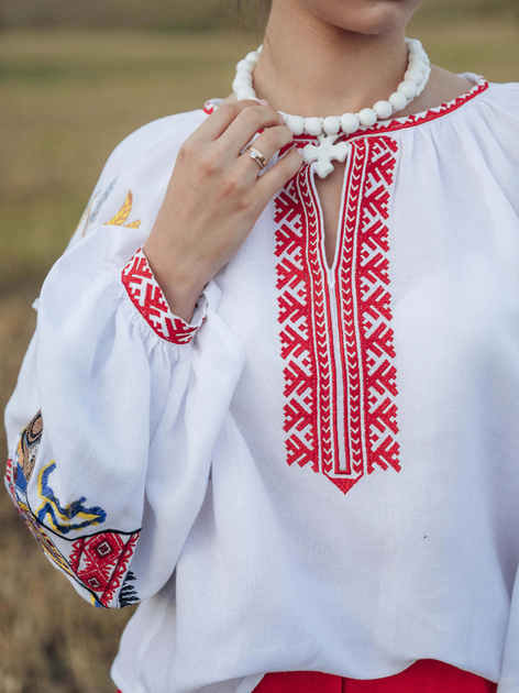 Вышиванка женская с узором Edelvika 143-24/00 XL Белая (2100000670260) - изображение 3