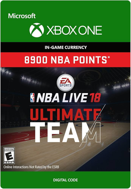 Карта поповнення Microsoft Xbox One NBA LIVE 18: NBA UT 8900 Points (Електронний код) (7F6-00141) - зображення 1