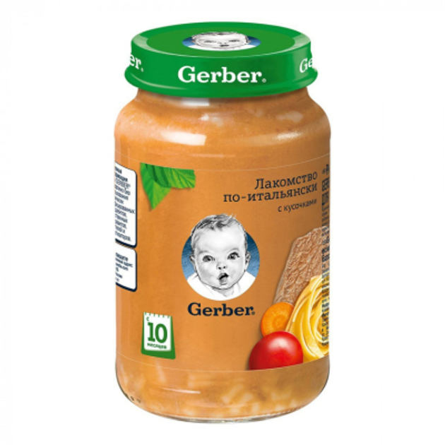 Дитяче пюре Gerber Ласощі по-італійськи, 190 г (7613036460941) - зображення 1