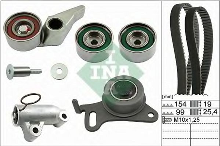 Комплект ременя ГРМ Ina Mitsubishi L200 2.5 DI-D 05-15 (4D56 16V, 4D56-HP) (530 0594 10) - зображення 1