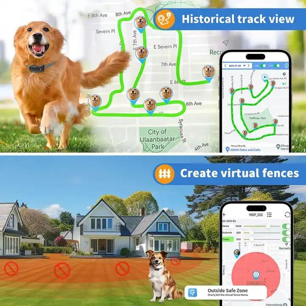 GPS трекер для собак і котів TIZE Smart 4G з ошийником, голосовим пошуком,кнопкою SOS, електронною огорожею, 700мАг - зображення 7