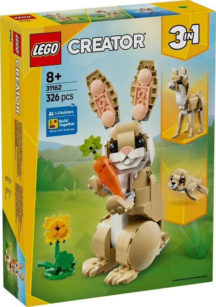 Zestaw klocków LEGO Creator 3 w 1 Uroczy króliczek 326 elementów (31162) - obraz 1