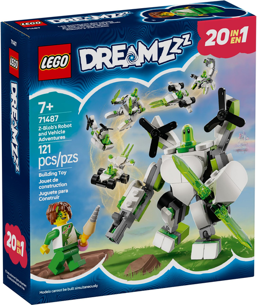 Zestaw klocków LEGO DREAMZzz 20 w 1 Przygody Z-Bloba - roboty i pojazdy 121 element (71487) - obraz 1