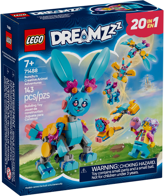 Zestaw klocków LEGO DREAMZzz 20 w 1 Kreatywne zwierzęce przygody Bunchu 143 elementy (71488) - obraz 1