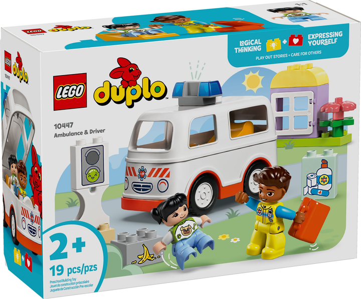 Zestaw klocków LEGO DUPLO Karetka z kierowcą 19 elementów (10447) - obraz 1