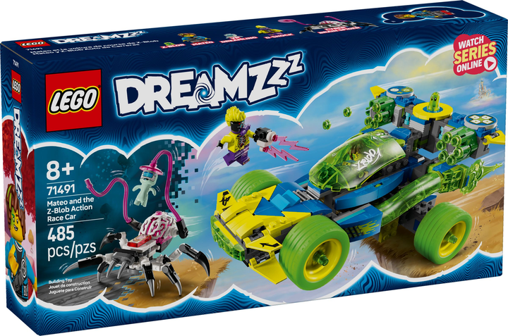 Zestaw klocków LEGO DREAMZzz Samochód wyścigowy Mateo i Z-Blob 485 elementów (71491) - obraz 1