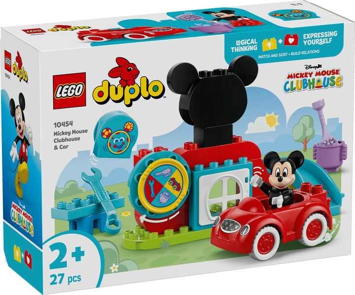 Zestaw klocków LEGO DUPLO Disney Klub przyjaciół Myszki Miki i samochód 27 elementów (10454) - obraz 1