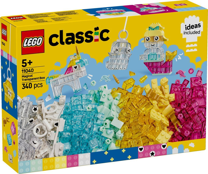 Zestaw klocków LEGO Classic Magiczny zestaw z przezroczystymi klockami 340 elementów (11040) - obraz 1