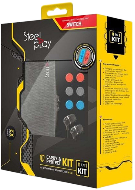 Zestaw akcesoriów SteelPlay Carry & Protect 11 in 1 dla Nintendo Switch (3760210999033) - obraz 1