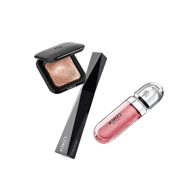 Набір косметики для обличчя Kiko Milano Holiday Wonderlights Total Look Make Up Gift Set - зображення 3
