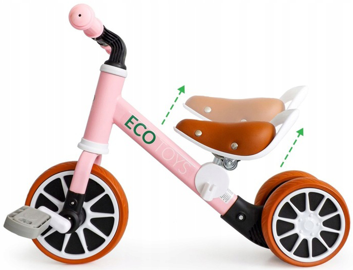 Біговел-EcoToys 2 в 1 рожевий (LC-V1307 PINK) (5903089068280) - зображення 5