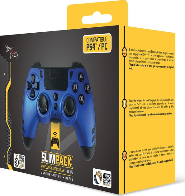 Kontroler bezprzewodowy SteelPlay Slim Pack Wireless Controller Multi Sapphire Blue (3760352730167) - obraz 3