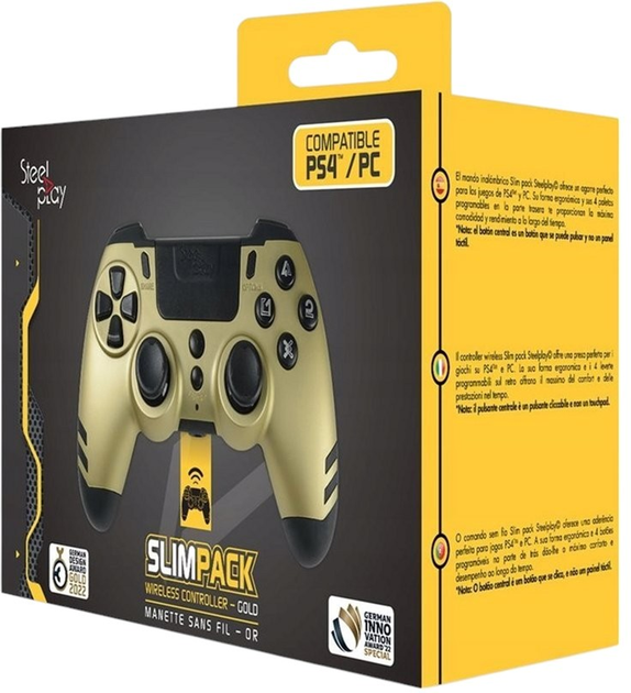 Геймпад бездротовий SteelPlay Slim Pack Wireless Controller Multi Gold (3760352730181) - зображення 3