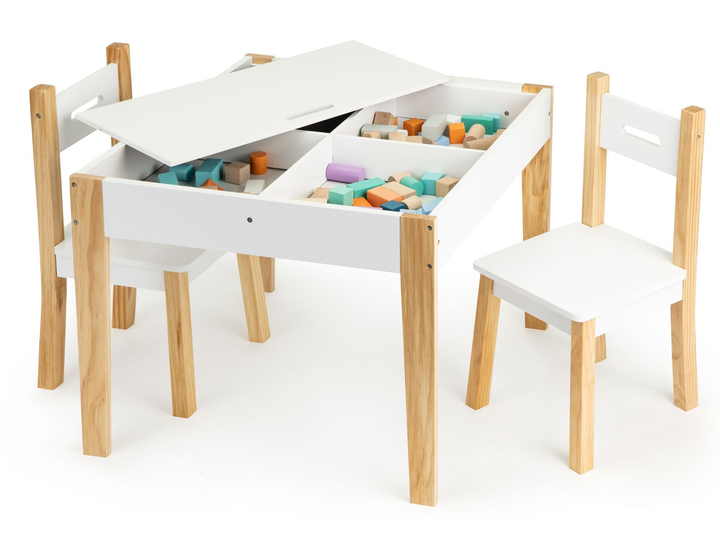 Zestaw mebli dla dzieci EcoToys stół i dwa krzesła (OT143) (5903089068716) - obraz 5