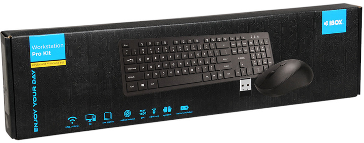 Zestaw bezprzewodowy iBOX Workstation Kit Pro Black (IKM5010W) - obraz 10