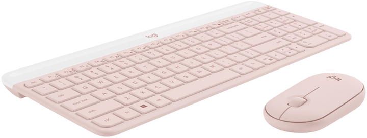 Zestaw bezprzewodowy Logitech MK470 SLIM COMBO Rose (920-011322) - obraz 3