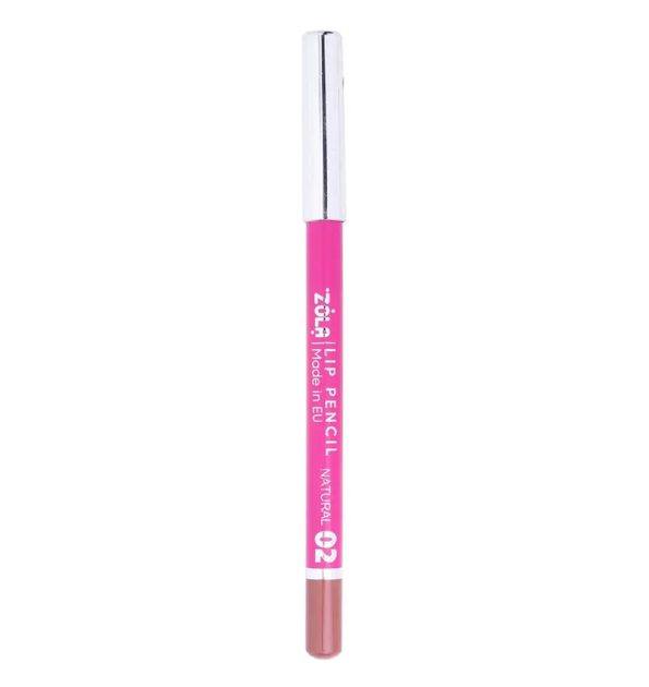 Олівець для губ ZOLA Lip Pencil 02 Natural - Фото 1 Олівець для губ ZOLA Lip Pencil 02 Natural - изображение 1